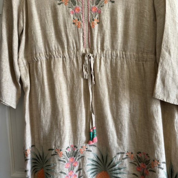 Spartina 449 Linen Embroidered Dress - Picture 5 of 10